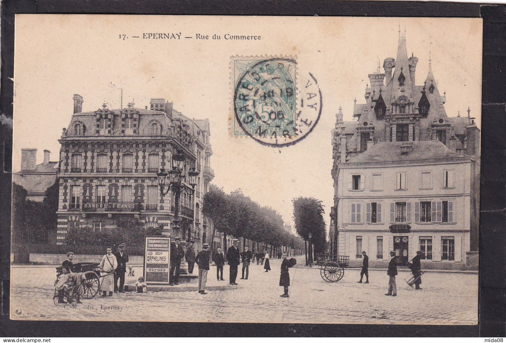 51. EPERNAY . Rue Du Commerce . Animée . Banque De France - Epernay