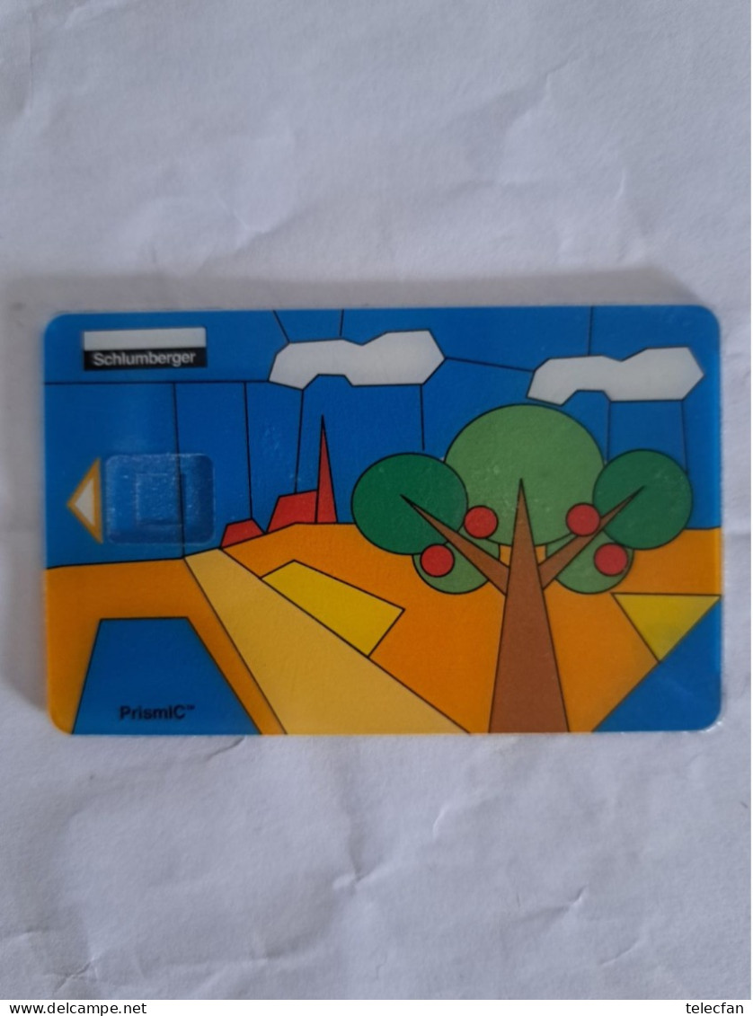 SCHLUMBERGER PRISMIC CARTE TEST SANS PUCE WITHOUT CHIP  SUPERBE - Exhibition Cards