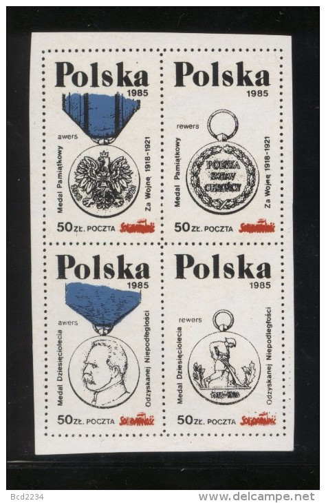 POLAND SOLIDARITY SOLIDARNOSC 1985 BOLSHEVIK WAR MEDALS MS PILSUDSKI ARMY MILITARIA - Solidarnosc Labels