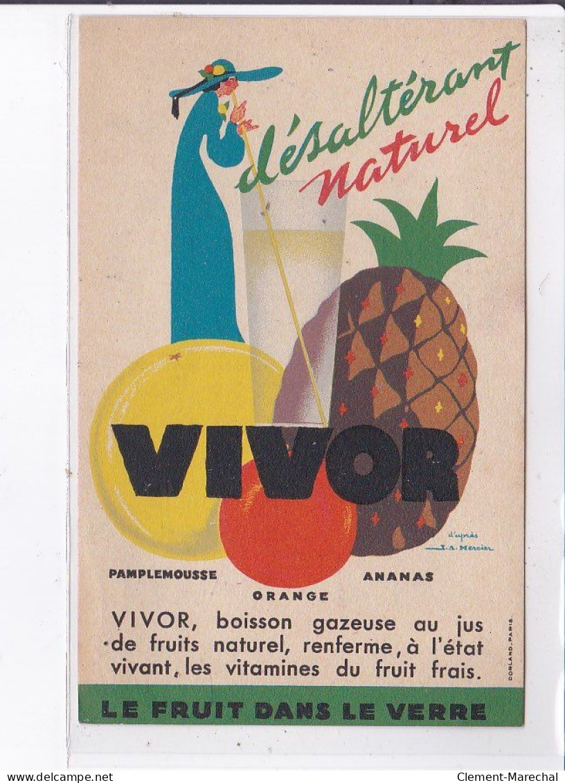 PUBLICITE : Désaltérant VIVOR (fruits) - Très Bon état - Advertising