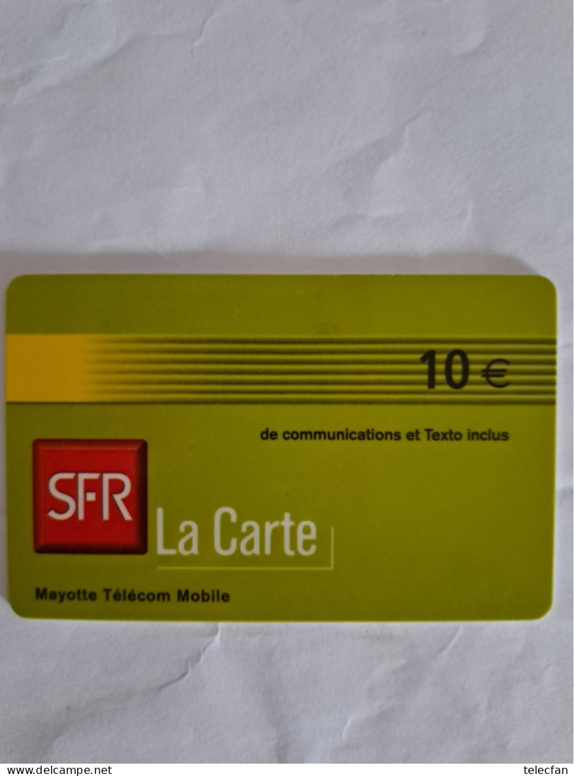 MAYOTTE PREPAID GSM SFR 10€ UT VALID 10/04 - Kaarten Voor De Telefooncel (herlaadbaar)