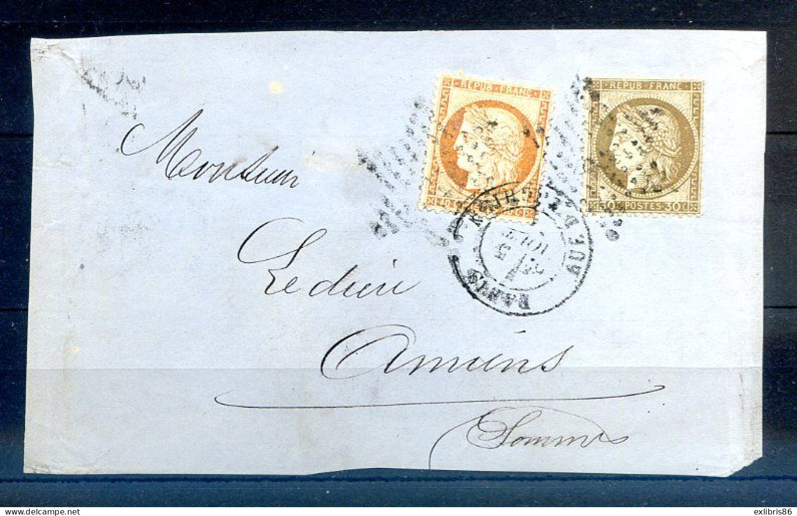 200324  LETTRE  Bicolore (fragment)   N°38+56 - Other & Unclassified