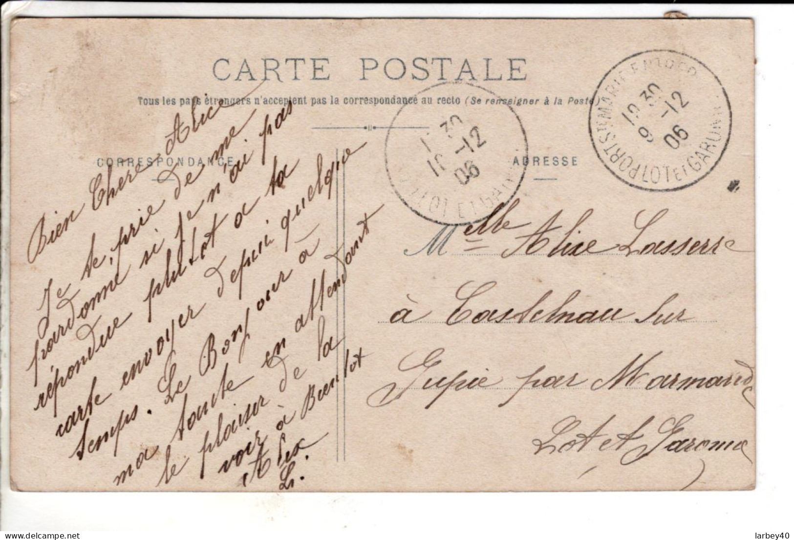 47 - Port Sainte Marie Vue Generale - Cartes Postales Ancienne - Sonstige & Ohne Zuordnung