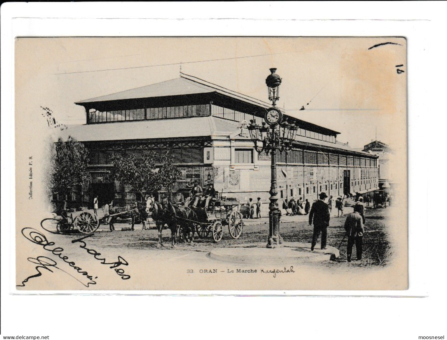 Antike Postkarte Alger Oran - Le Marche Kargentah 1907 - Oran