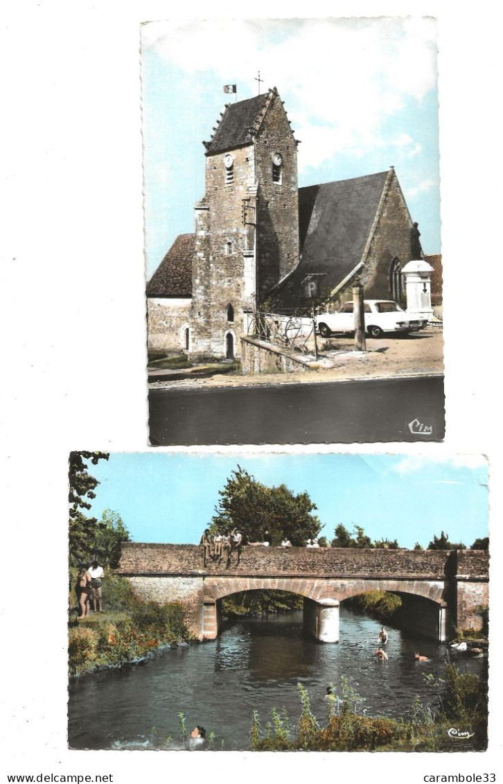 CPA  72  SCEAUX Sur HUISNE  (Sarthe) L'Eglise  La Baignede  Circulée Oui Et Ecrile Non (1650) - Andere & Zonder Classificatie