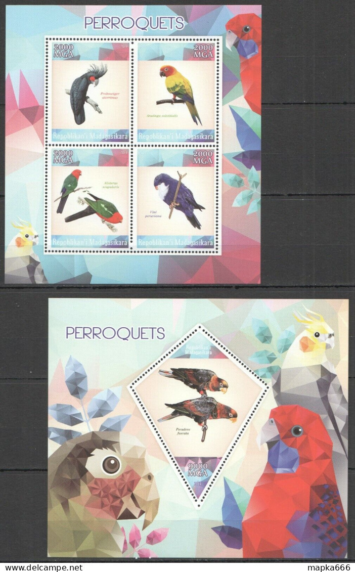 Pe514 2014 Parrots Birds Fauna Kb+Bl Mnh Stamps - Other & Unclassified