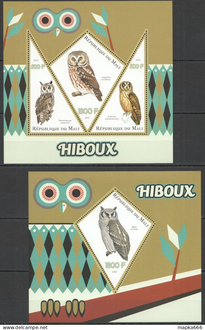 Pe365 2015 Owls Birds Fauna Kb+Bl Mnh Stamps - Andere & Zonder Classificatie