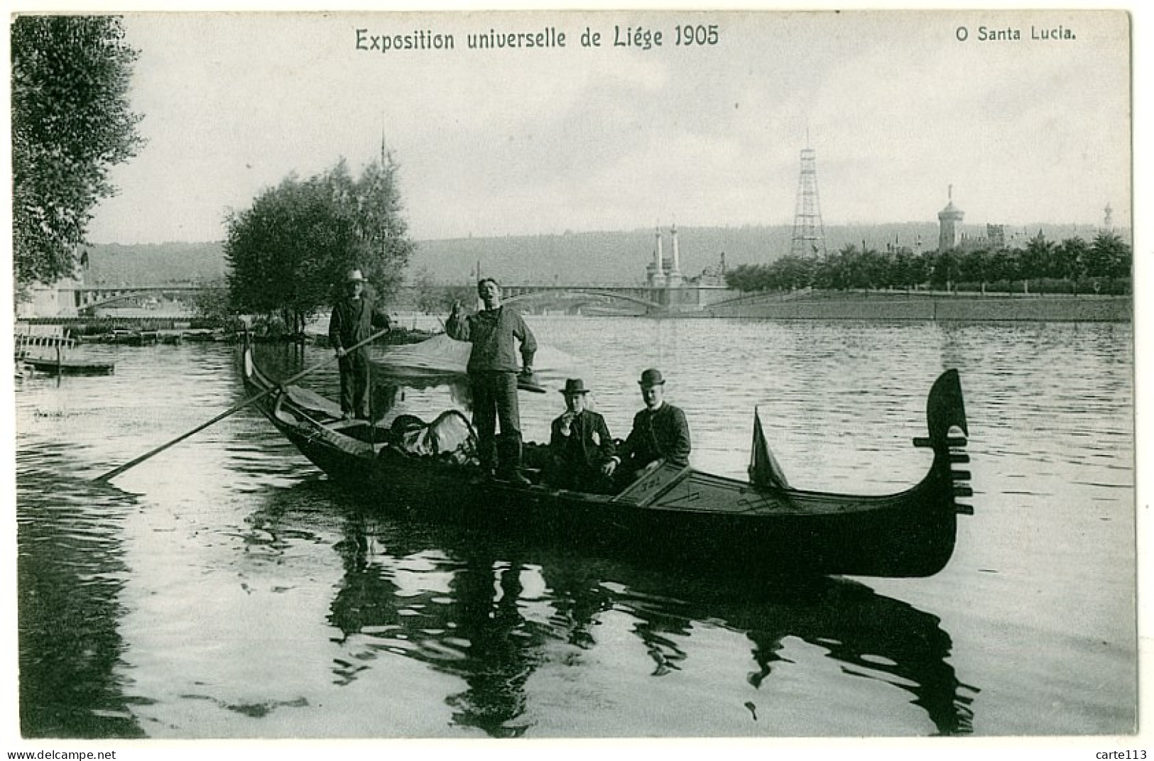 0 - B17886CPA - BELGIQUE - LIEGE - Exposition Universelle 1905 - Carte Officielle  - Santa Lucia - Gondolier - Très Bon - Liege