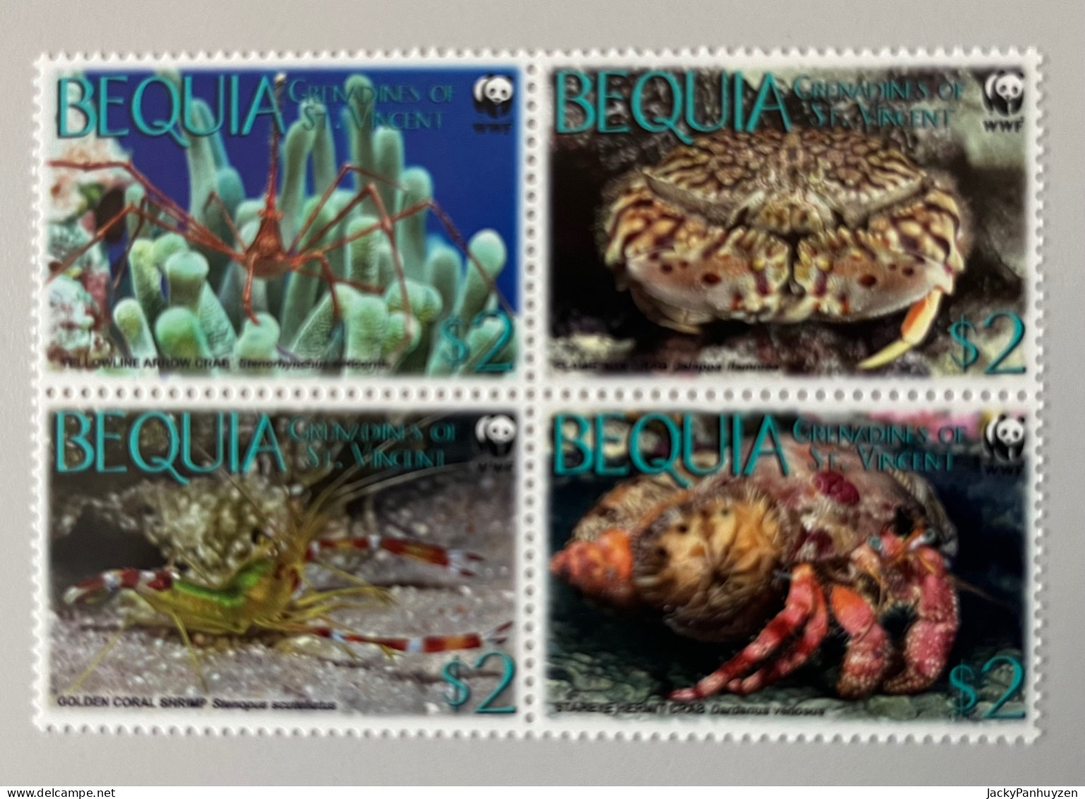 WWF 2010 : BEQUIA - Caribbean Reef Crustaceans  - MNH ** - Unused Stamps