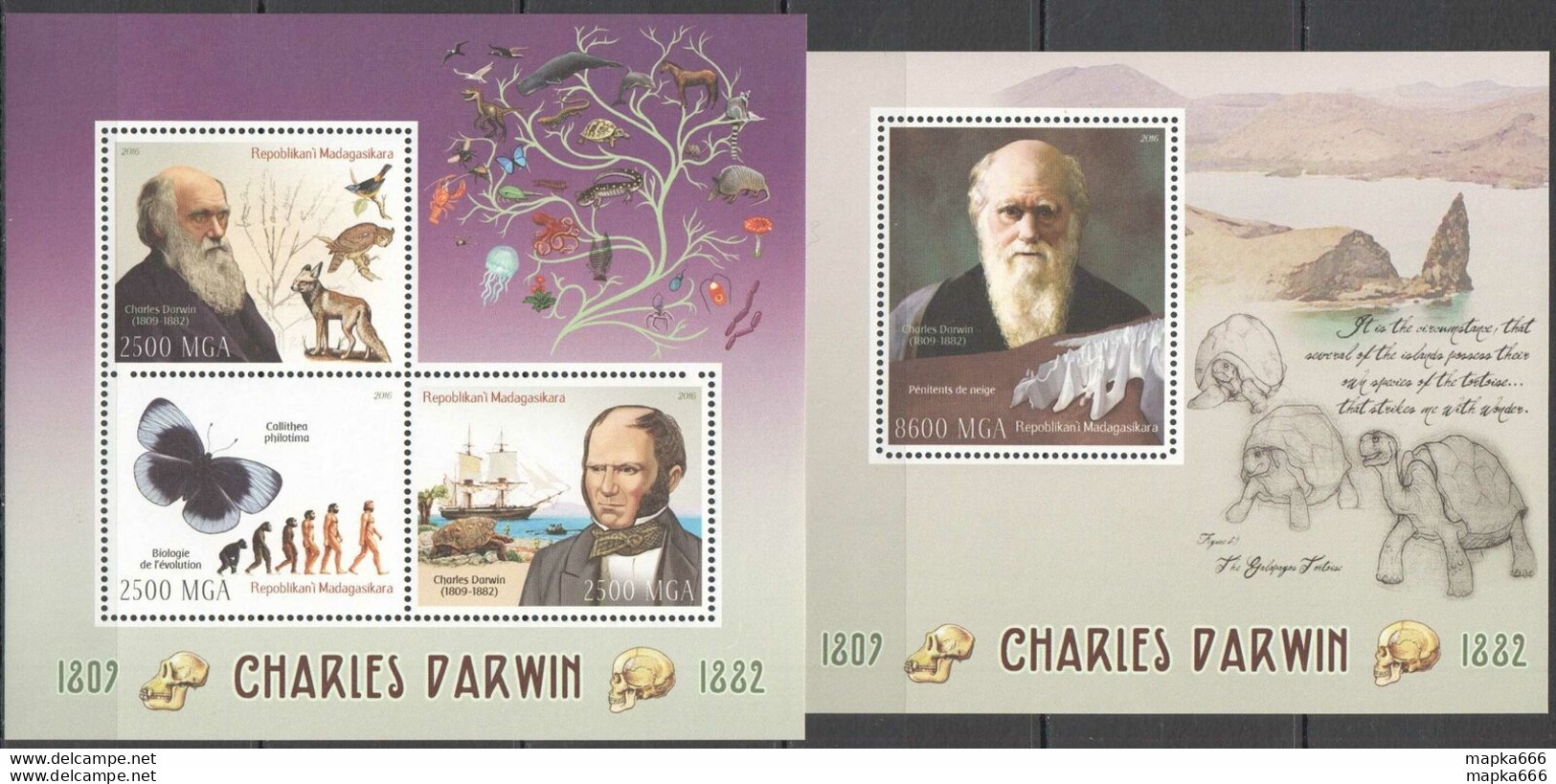 J415 2016 Charles Darwin Fauna Butterflies Birds Reptiles Kb+Bl Mnh - Other & Unclassified