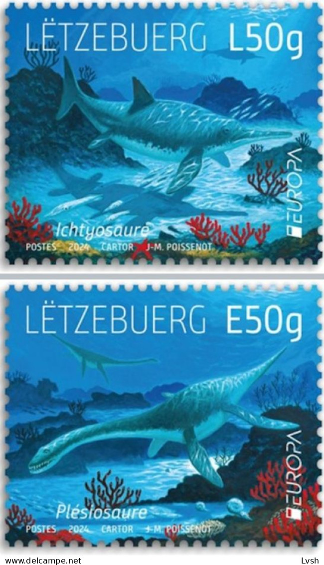 Luxembourg.2024.Europa CEPT.Underwater Fauna And Flora.2 V. ** - 2024