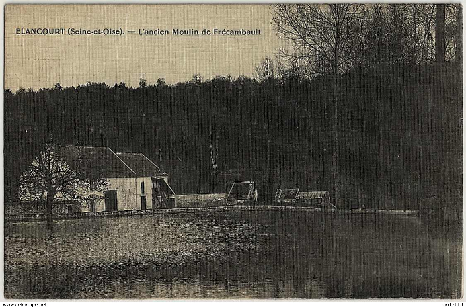 78 - B30926CPA - ELANCOURT - Ancien Moulin De Frecambault - Cachet Rond Service De Garde Des Voies La Villedieu - Très B - Elancourt