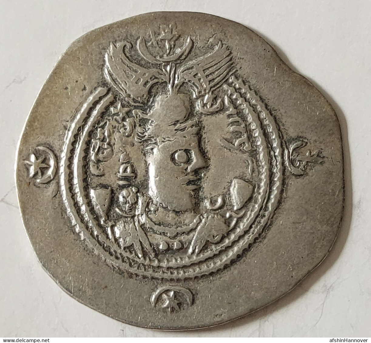 SASANIAN KINGS. Khosrau II. 591-628 AD. AR Silver Drachm Year 2 Mint WYHC Rare - Orientalische Münzen