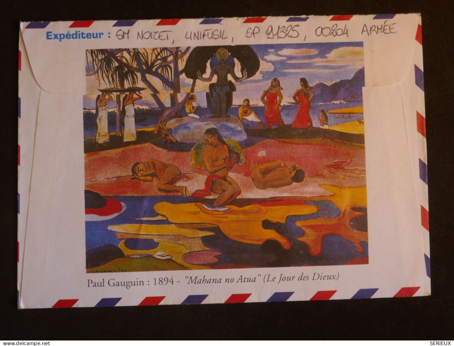 F2 B POLYNESIE   LETTRE GAUGUIN  1993 PETIT BUREAU  MAHINA A TOULON FRANCE  + AFF. INTERESSANT+++ - Briefe U. Dokumente