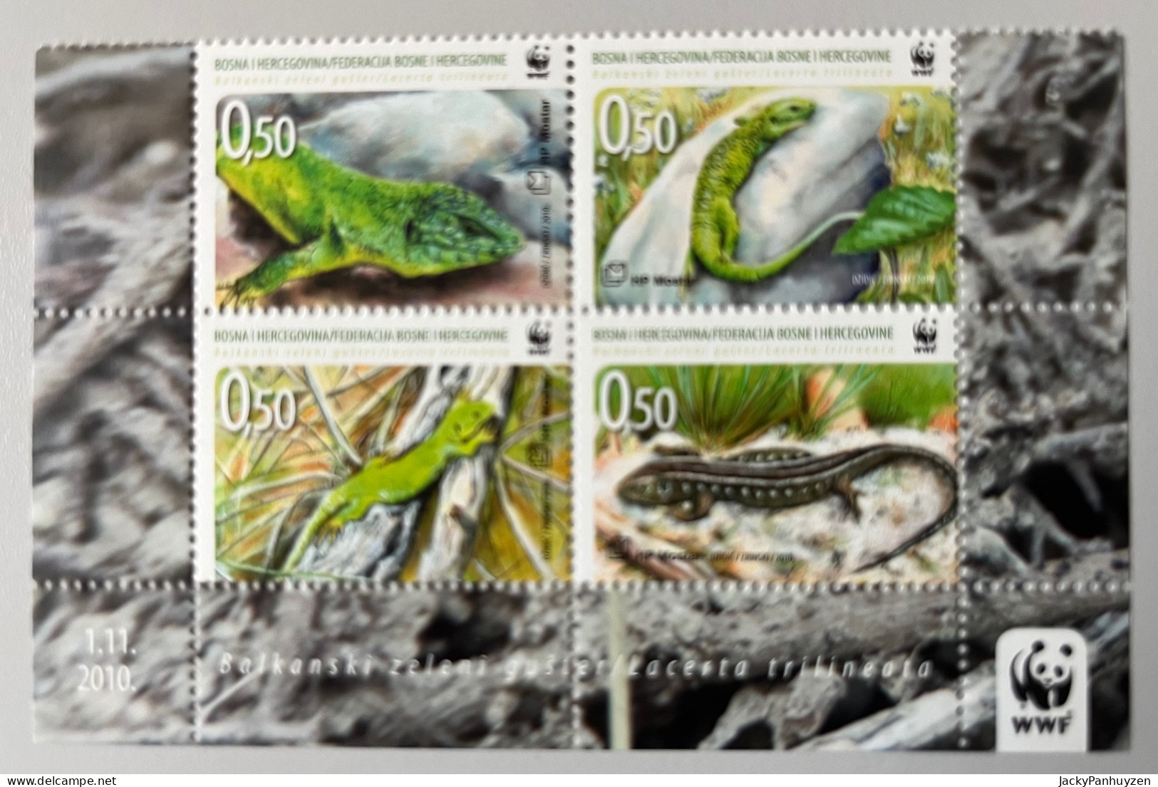 WWF 2010 : Bosnia Herzegovina Mostar  - Lizards  - MNH ** - Unused Stamps