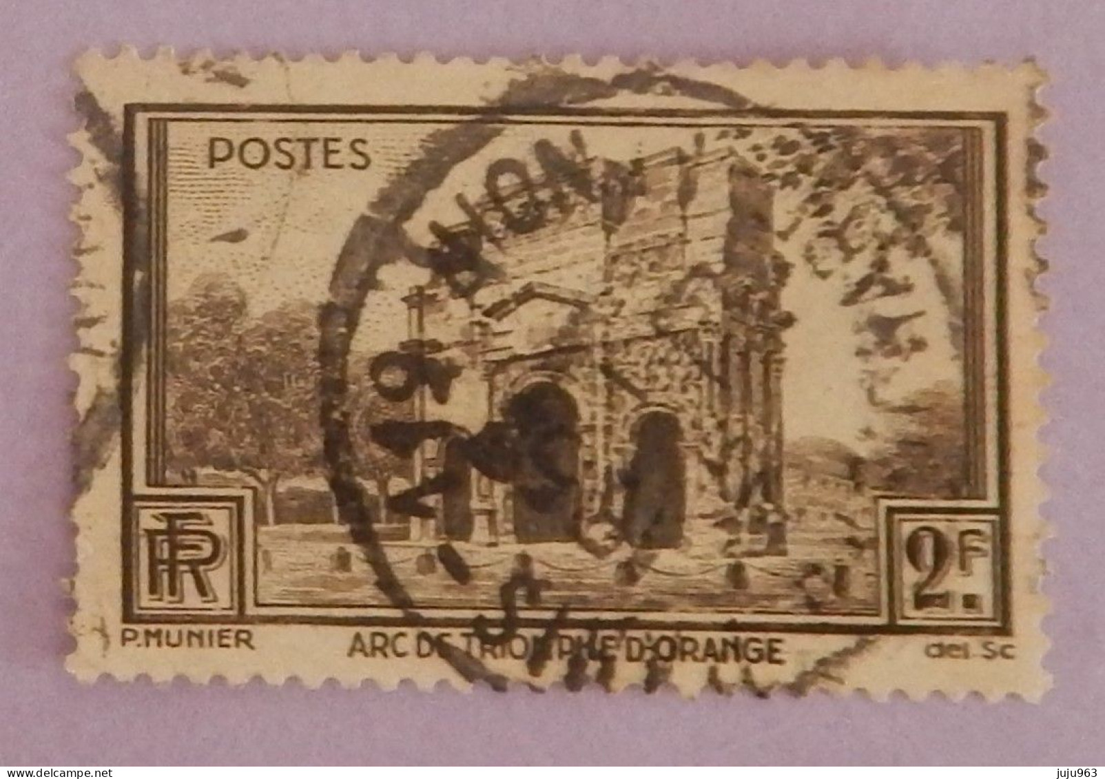 FRANCE YT 389 CACHET ROND "ORANGE" ANNEE 1938 - Usati