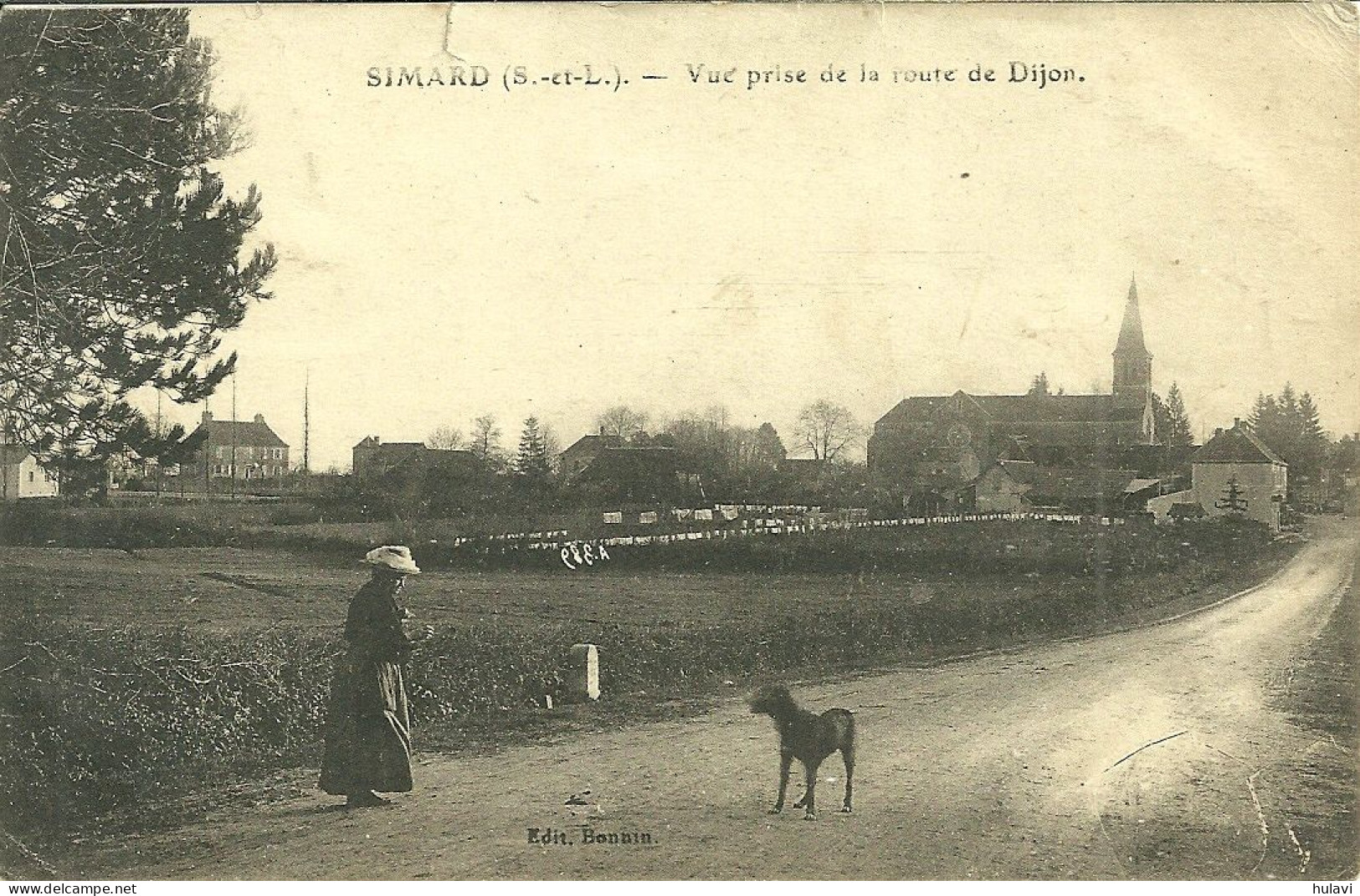 71  SIMARD - VUE PRISE DE LA ROUTE DE DIJON (ref 8683) - Andere & Zonder Classificatie