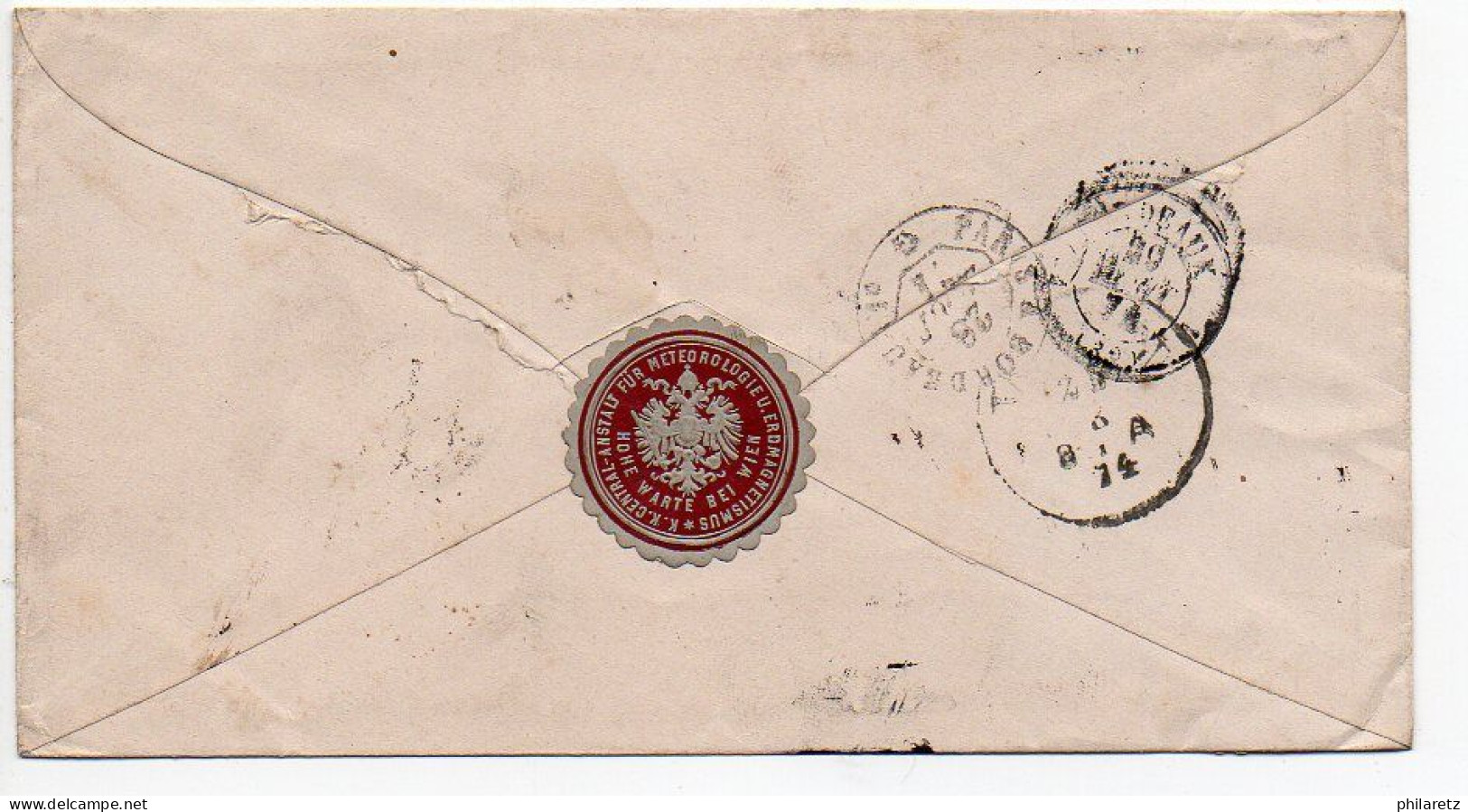 Autriche : 5 Kr + 10 Kr X2 Sur Lettre De 1874 Pour La France - Briefe U. Dokumente