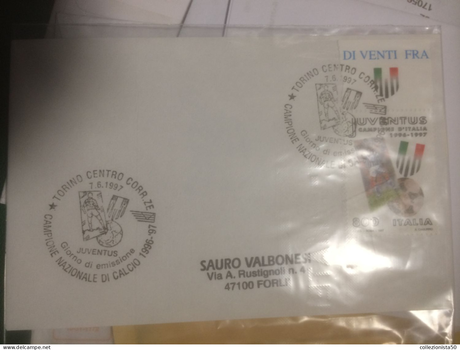 ITALIA FDC JUVENTUS CAMPIONE ITALIA CALCIO 1 VALORE ! - Europe (Other)