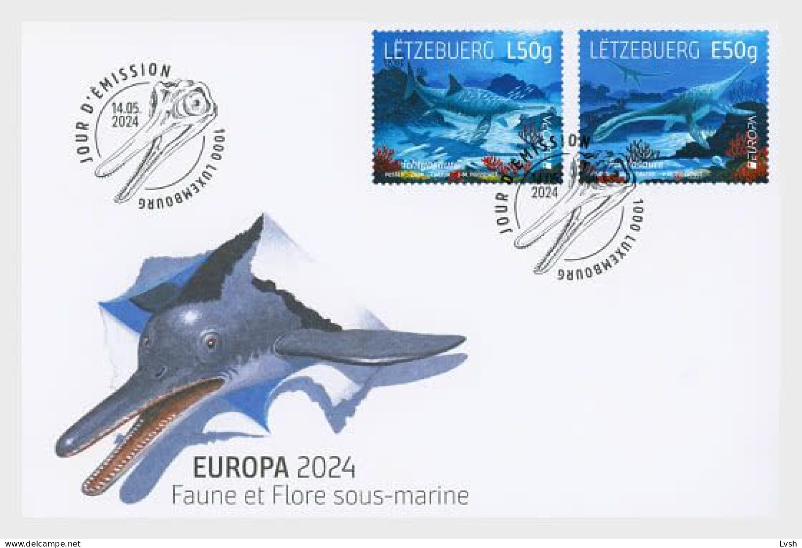 Luxembourg.2024.Europa CEPT.Underwater Fauna And Flora.FDC. - 2024