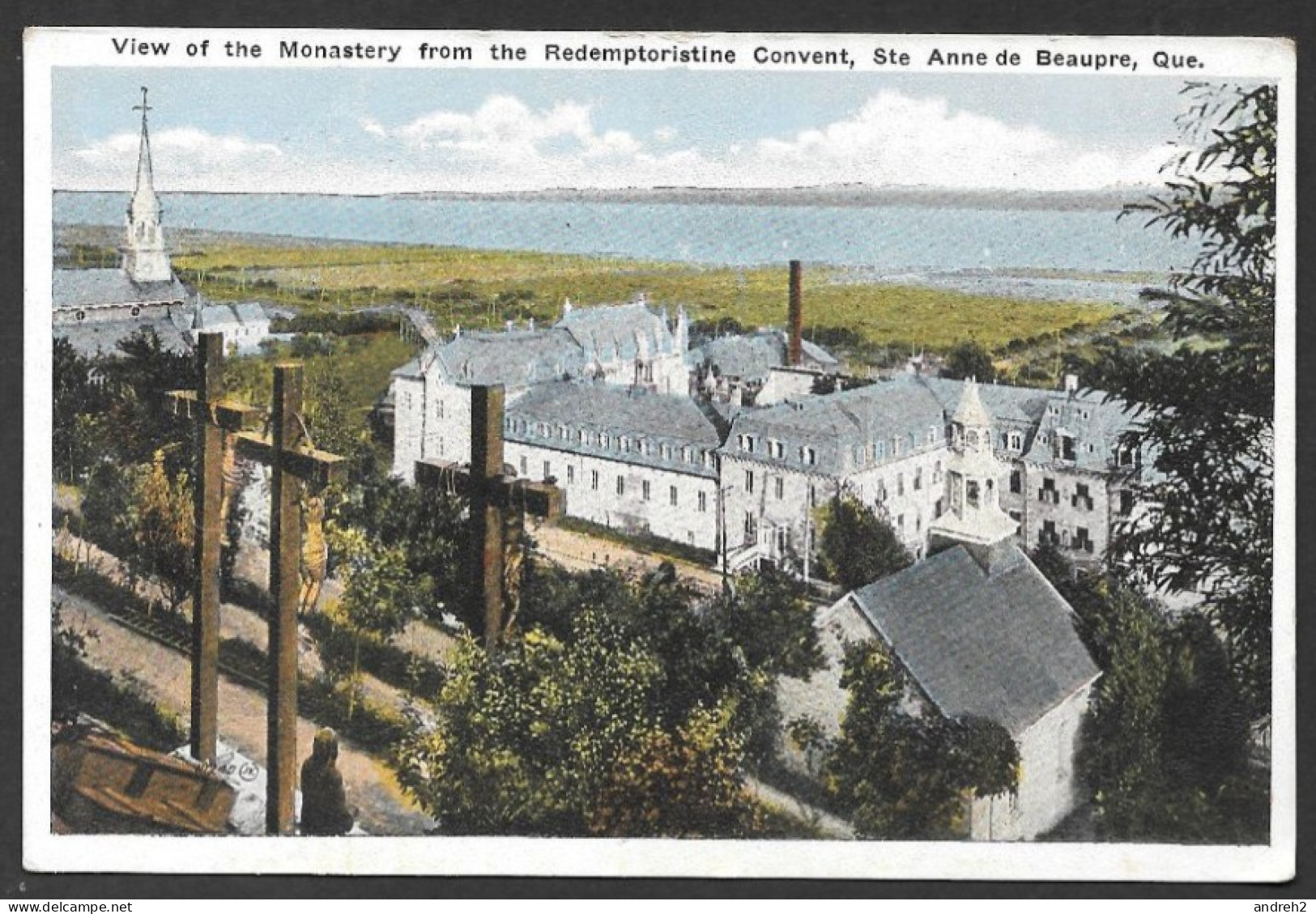 Ste Anne De Beaupré - Quebec - C.P.A.  View Of The Monastery From The Redemptoristine Couvent - By Valentine & Sons - Ste. Anne De Beaupré