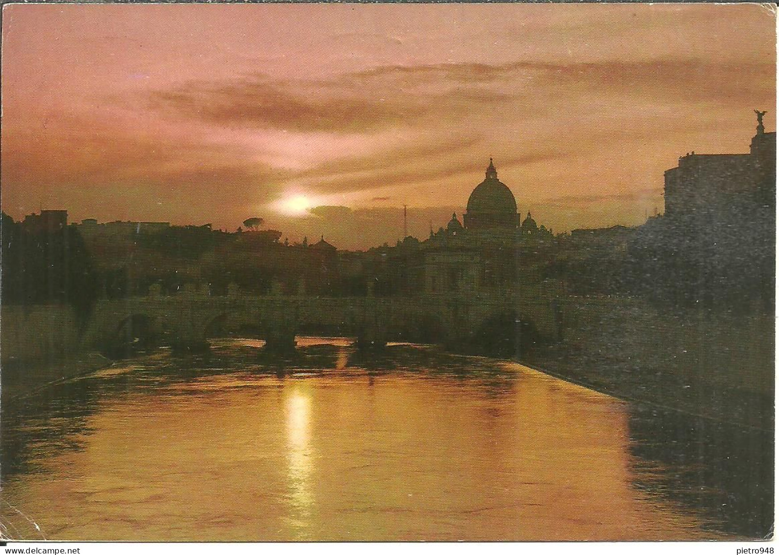Roma (Lazio) Fiume Tevere Al Tramonto, Tevere River At Sunset, Coucher Du Soleil - Fiume Tevere