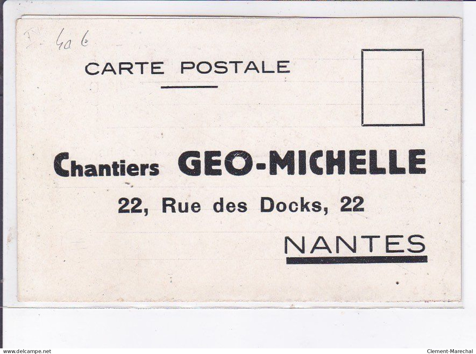 PUBLICITE : L'économie Par La Qualité - Chantiers Géo Michelle à NANTES (illustrée Par Kossuth) - Très Bon état - Advertising