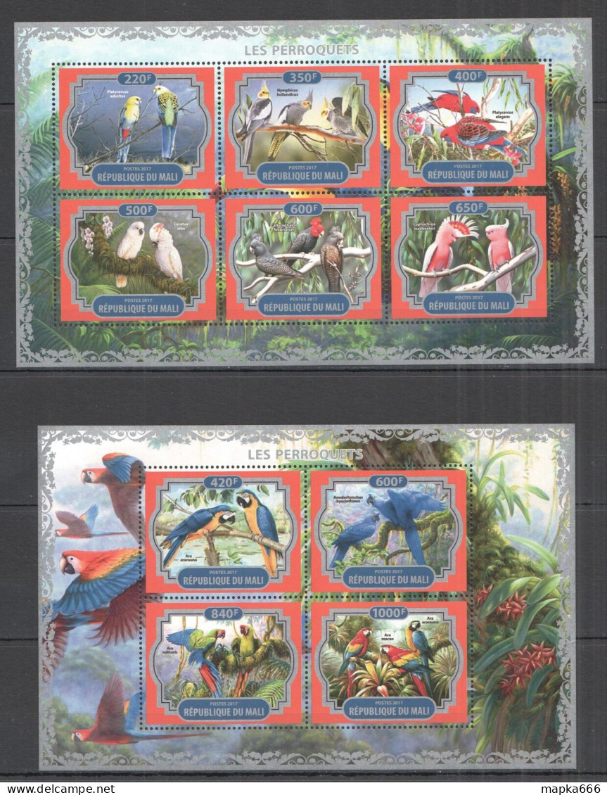 B0621 2017 Fauna Birds Parrots !!! 2Kb Mnh - Andere & Zonder Classificatie