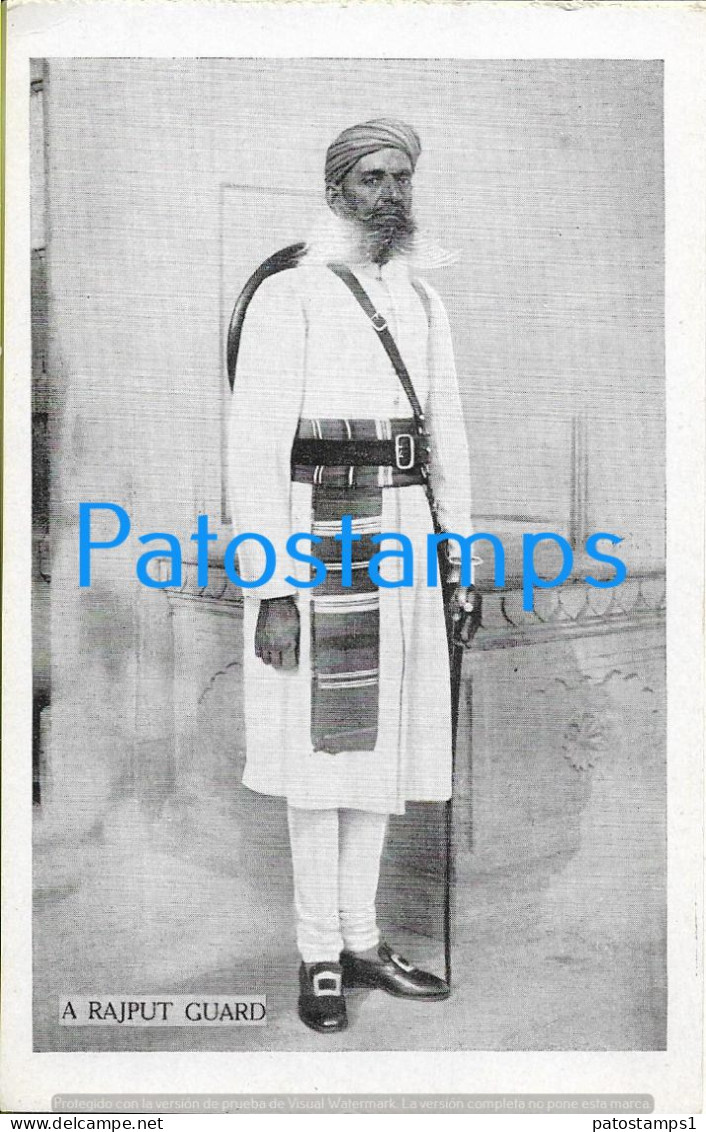 228977 NEPAL COSTUMES NATIVE A RAJPUT GUARD POSTAL POSTCARD - Népal