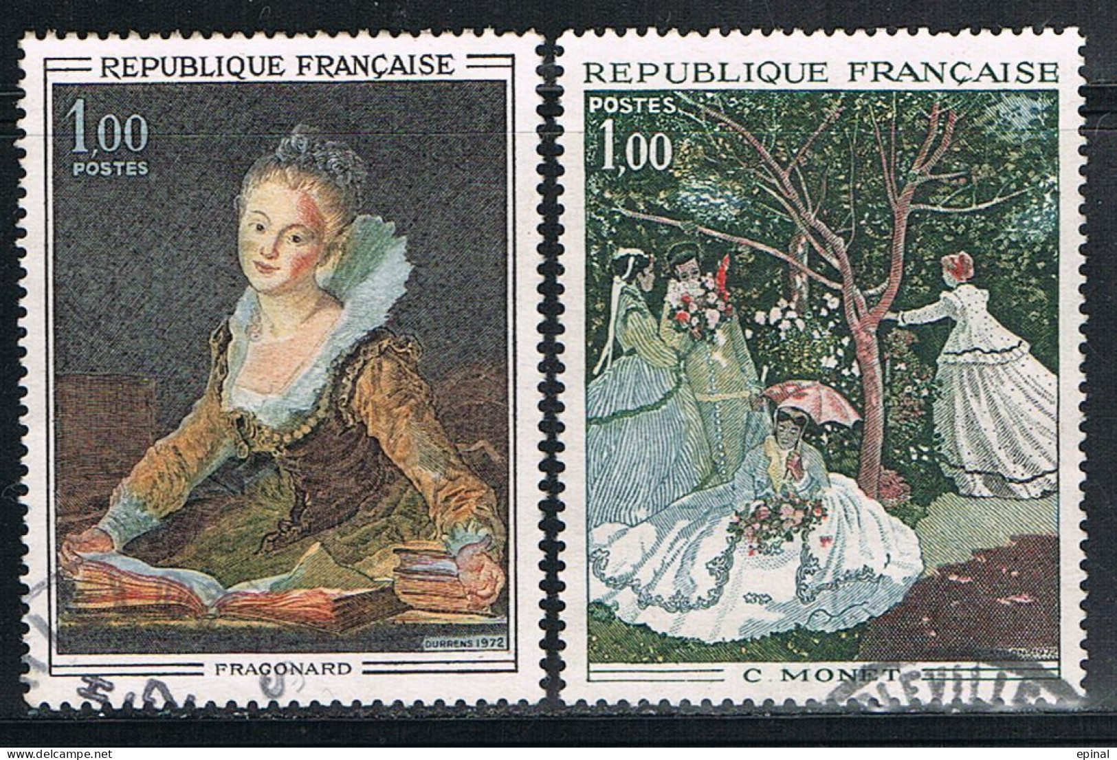 FRANCE : N° 1702 Et 1703 Oblitérés ("Oeuvres D'art") - PRIX FIXE - - Gebraucht