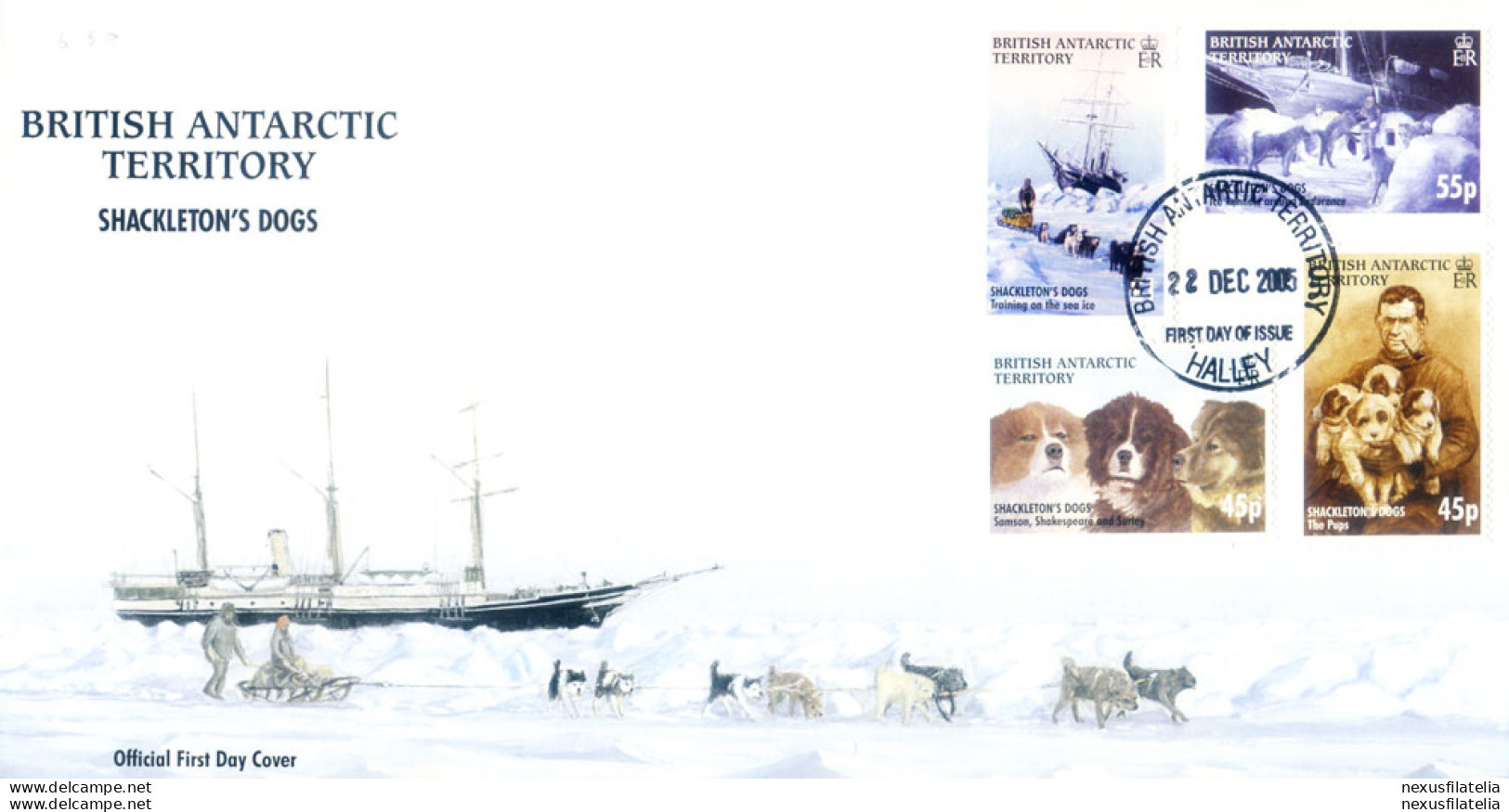 E. Shackleton E I Suoi Cani 2005. FDC. - Andere & Zonder Classificatie
