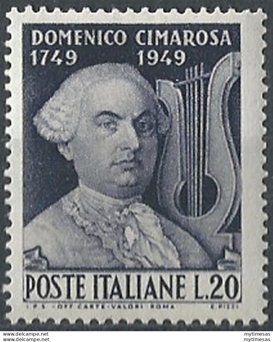 1949 Italia Cimarosa MNH Sassone N. 615 - 1946-60: Ungebraucht
