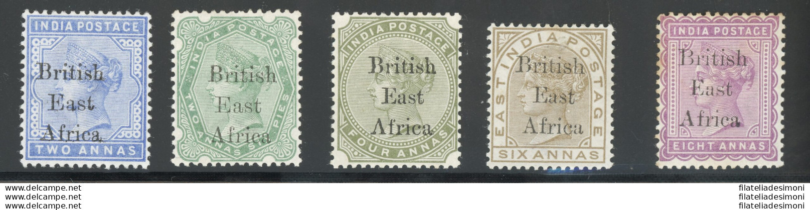 1895-96 Kenya Uganda Tanganyika - Stanley Gibbons N. 52-53-55-56-57- MLH* - Andere & Zonder Classificatie