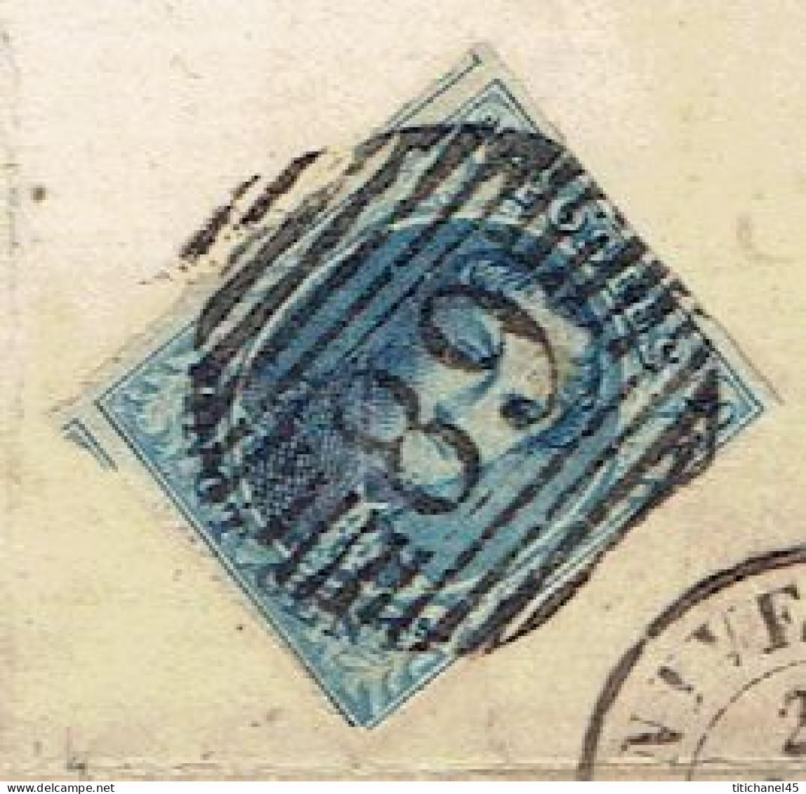 Médaillon N°11A  Margé Superbe Oblit P68 NIVELLES S/LAC Vers LIEGE - 1858-1862 Medaillons (9/12)