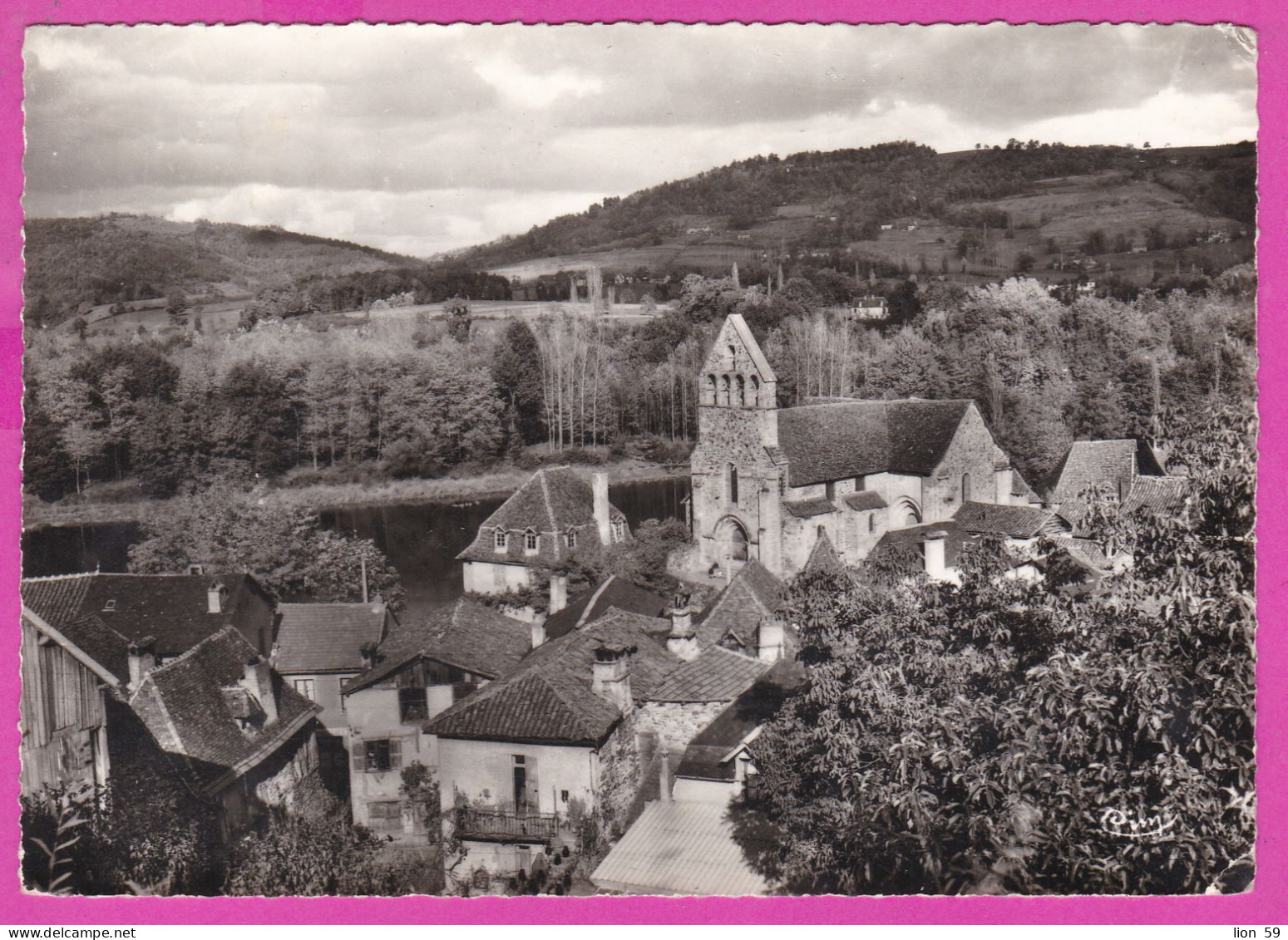 294117 / France - Beaulieu-sur-Dordogne (Correze) Vieux Quartier PC 1960 USED 0.20 Fr. Semeuse Turquoise Et Rose Flamme - Covers & Documents