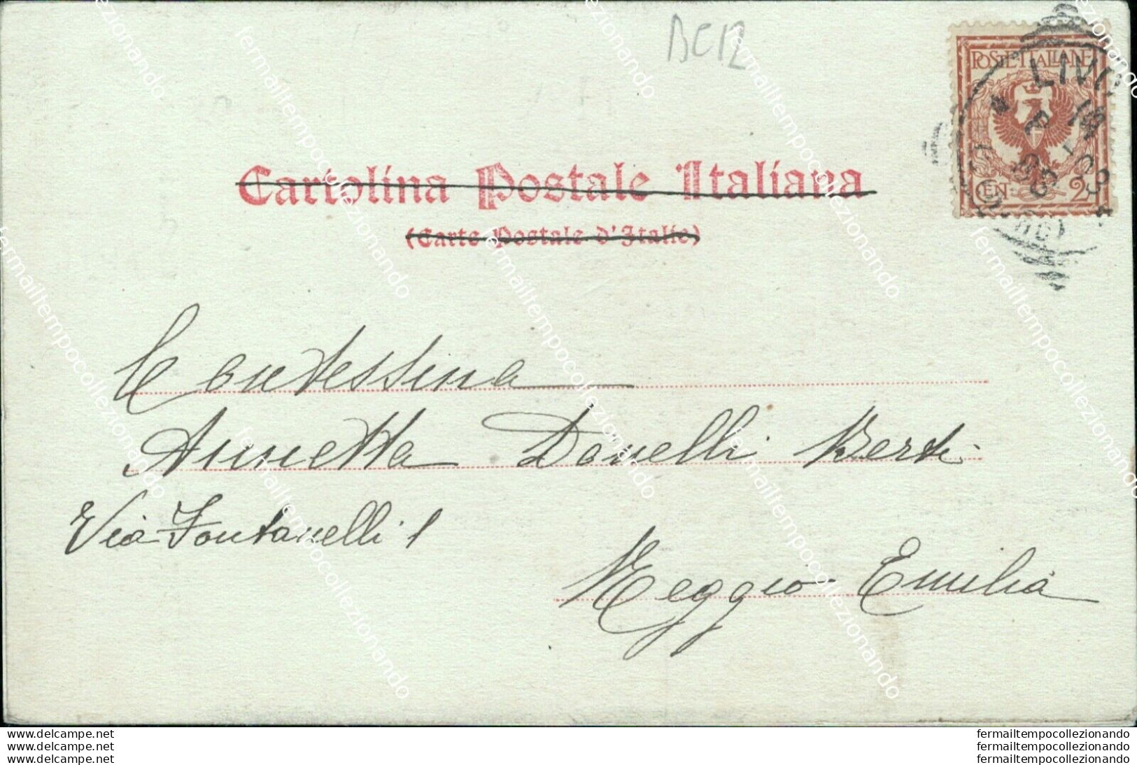 Bc12 Cartolina Livorno Citta' La Via Vittorio Emanuele Dall'hotel Giappone 1903 - Lucca