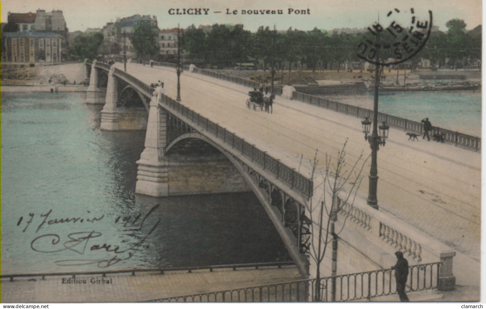 HTS DE SEINE-Clichy-Le Nouveau Pont (colorisé) Ed Girbal - Clichy