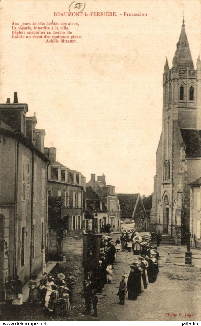 BEAUMONT LA FERRIERE PROCESSION - Otros & Sin Clasificación