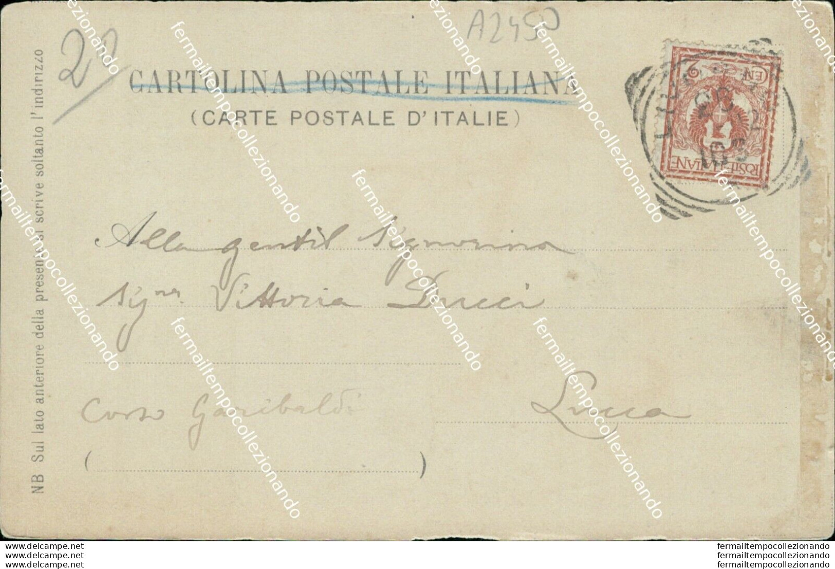 Az450 Cartolina Livorno Castiglioncello Toscana 1901 Bella!! - Livorno