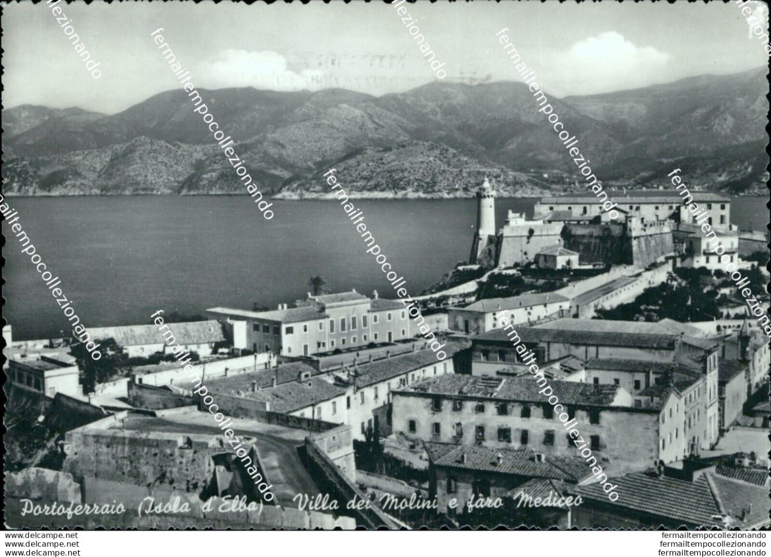 Bi344 Cartolina Portoferraio Villa Dei Molini  Faro Mediceo Provincia Di Livorno - Livorno