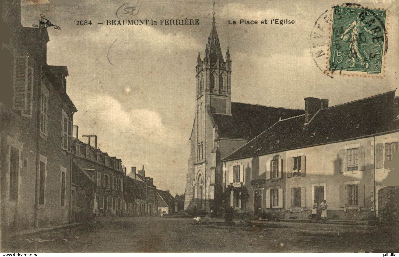 BEAUMONT LA FERRIERE LA PLACE ET L'EGLISE - Other & Unclassified