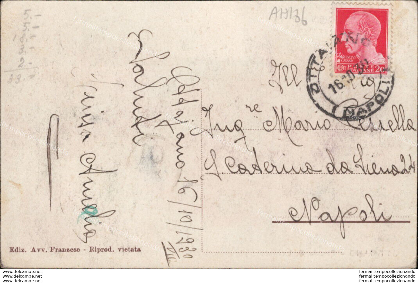 Ah186 Cartolina Ottaviano Strada S.lorenzo 1930 Provincia Di Napoli - Napoli (Neapel)