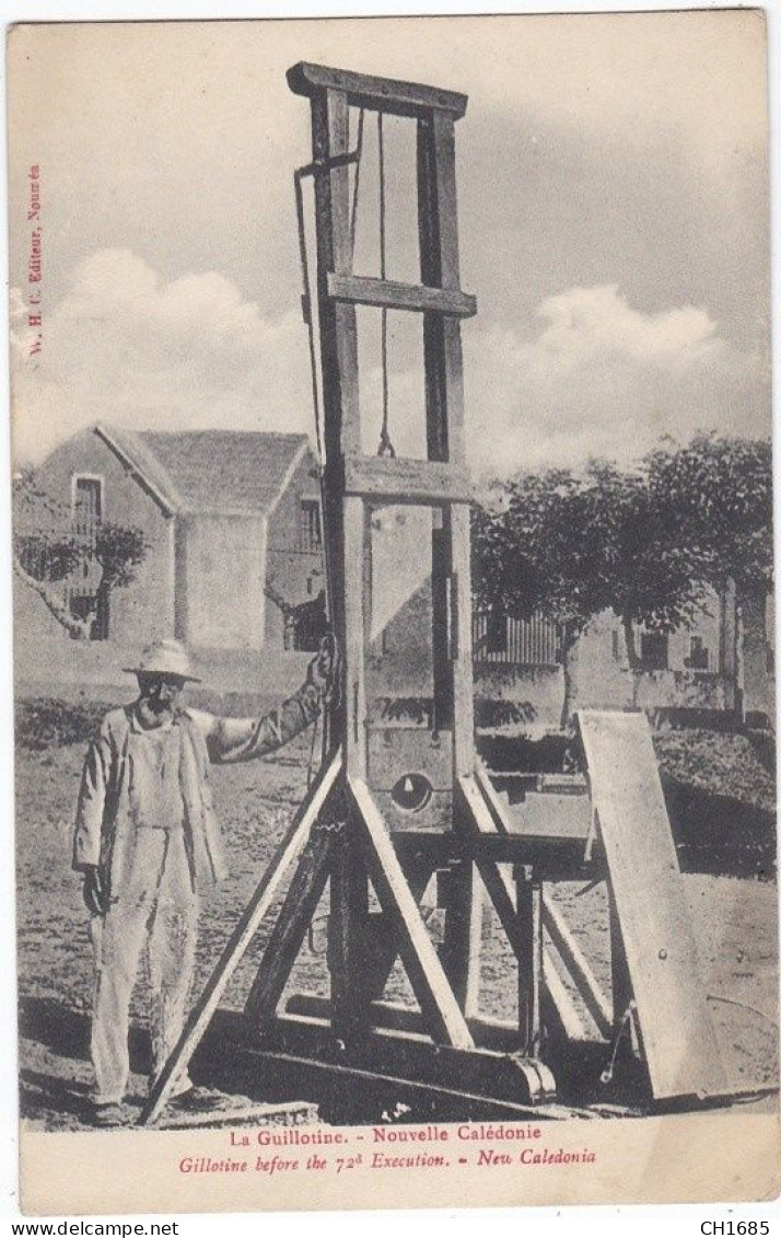 NOUVELLE CALEDONIE La Guillotine Avant La 72ème Exécution - Nieuw-Caledonië