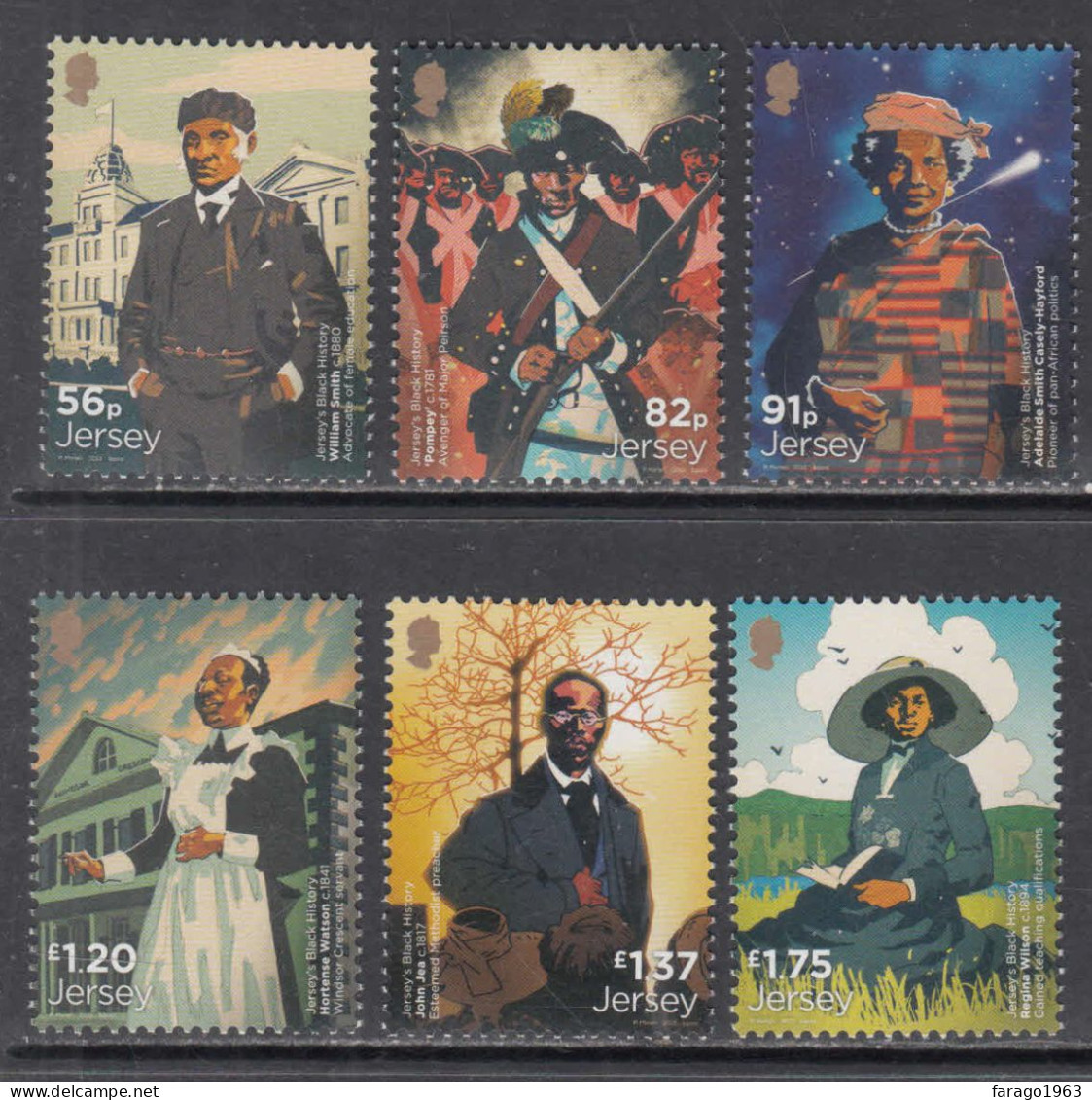 2022 Jersey Black History Complete Set Of 6 MNH @ BELOW FACE VALUE - Jersey