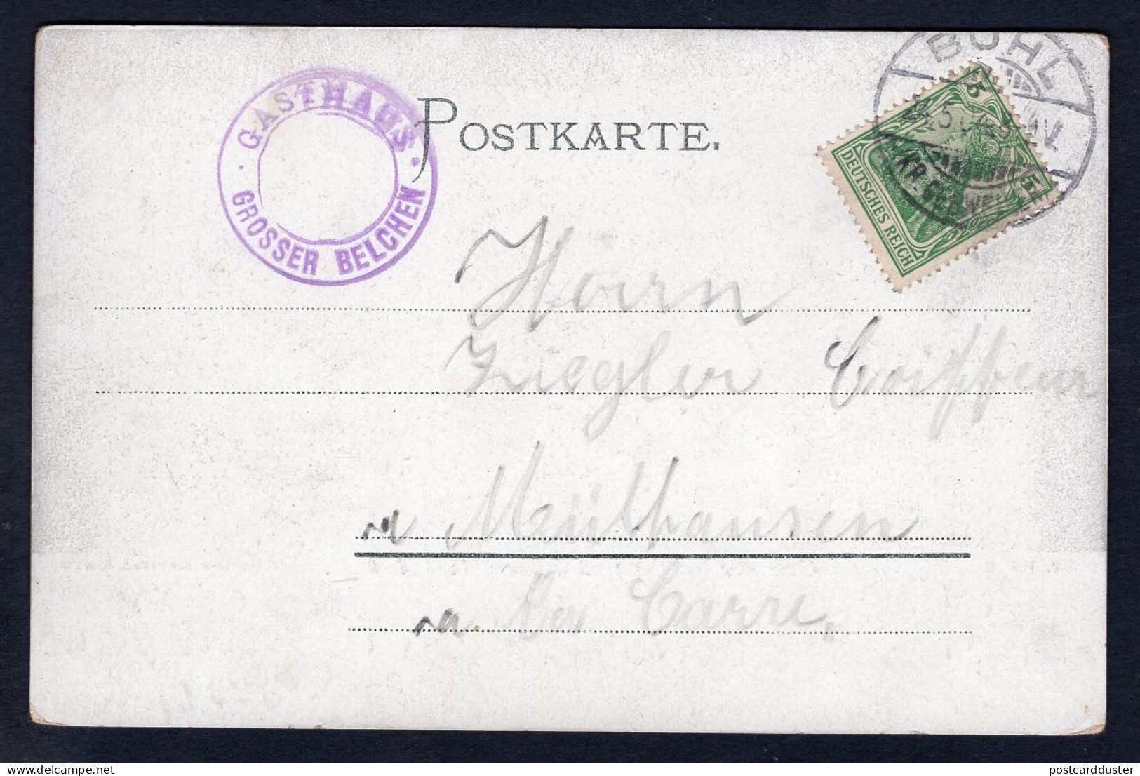 GERMANY Elsass FRANCE Alsace 1904 Gasthaus Grosser Belchen (h20) - Elsass