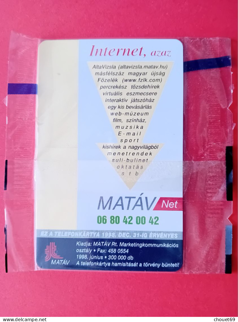 Hungary 98/12 50 Units Blister Without Chip 1998 Internetland Irany Matav (B0621 Dummy Prouf Test - Hungría