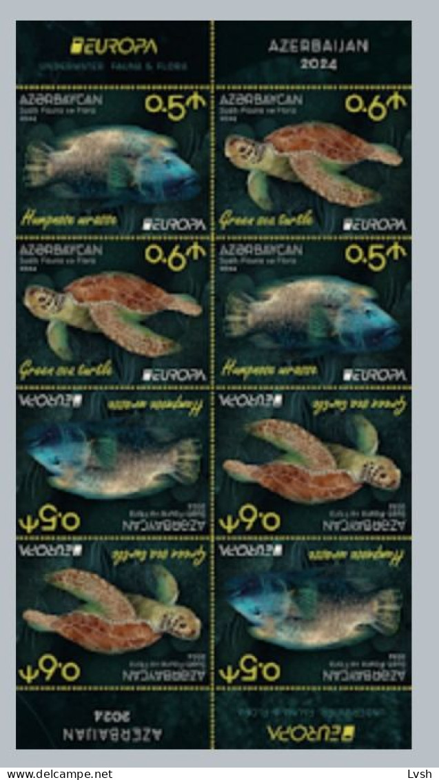 Azerbaijan.2024.Europa CEPT.Underwater Fauna And Flora.Booklet ** - 2024