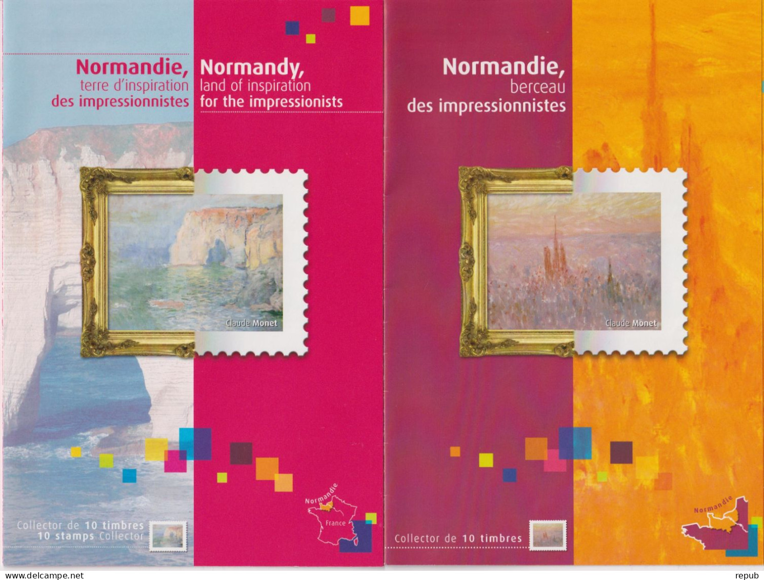 France Les 2 Collectors Normandie Impressionnistes Neuf ** (10 LP Et 10 Monde) - Collectors