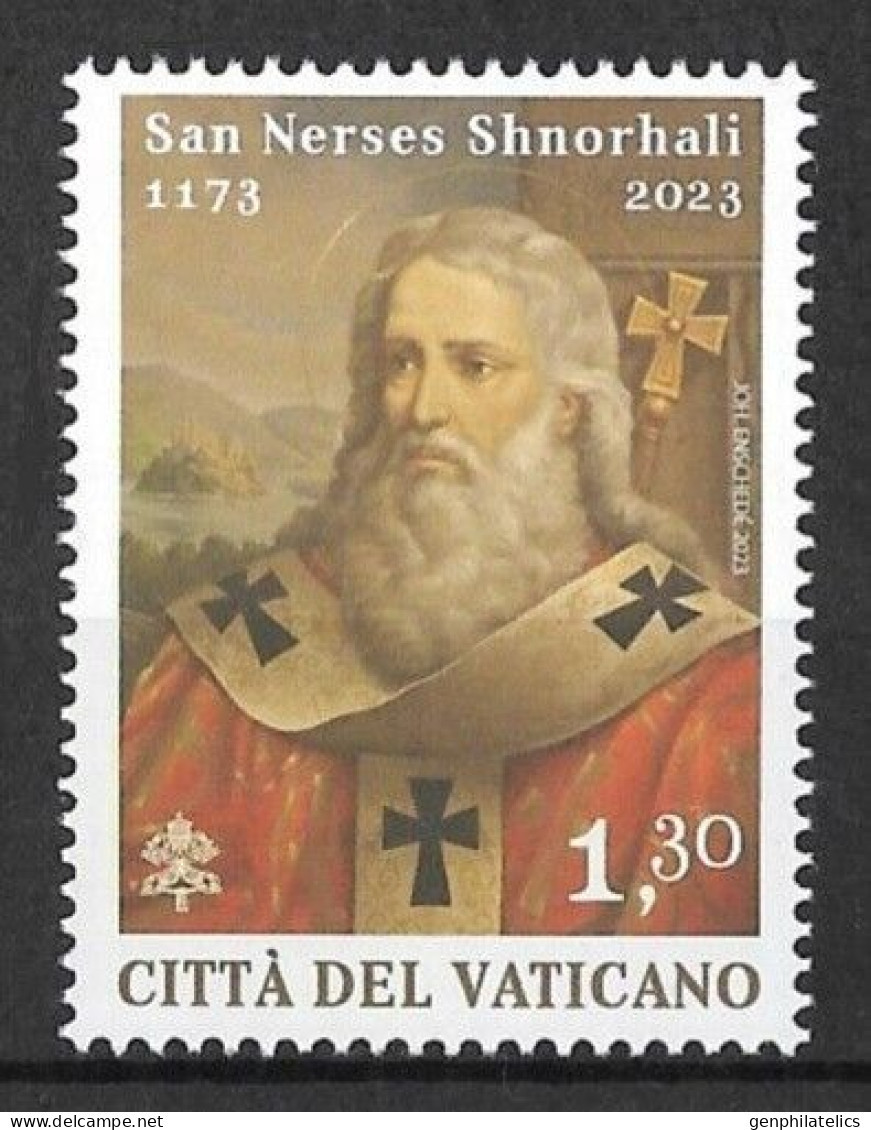 VATICAN CITY 2023 The 850th Anniversary Of The Death Of St. Nerses "the Gracious" Shnorhali, 1100-1173 - Fine Stamp MNH - Neufs