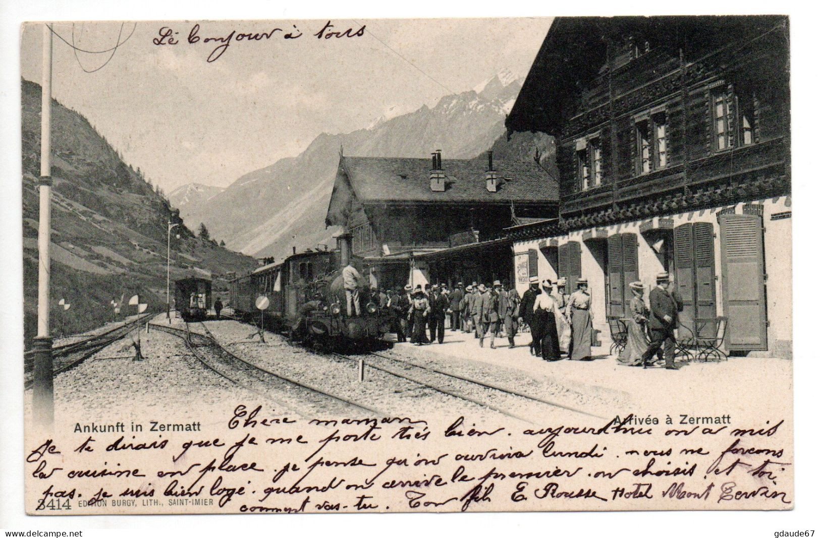 ANKUNFT IN ZERMATT / ARRIVEE A ZERMATT (VALAIS) - GARE / TRAIN - Zermatt